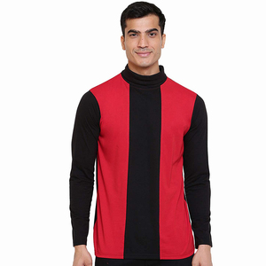 TRENDION APPARELS Pull à col roulé en tricot pour homme sur mesure, fabricant direct d'usine, pull à col roulé avec design à empiècements - Product Image 1