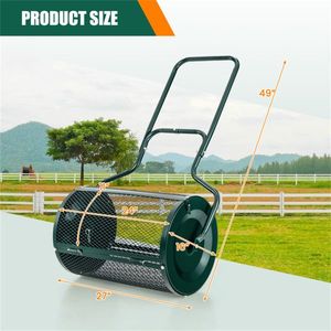 Spargitore di compost in rete metallica da 24 pollici, capacità 2,7 piedi cubi, resistente e antiruggine, per torba, terriccio e sabbia - Product Image 6