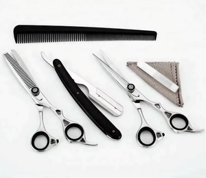 Ciseaux de coiffure 5.5/6.0 pouces en promotion, ciseaux de barbier pas chers, ciseaux à effiler, rasoir de coiffeur, ensemble d'outils de coupe de cheveux - Product Image 3