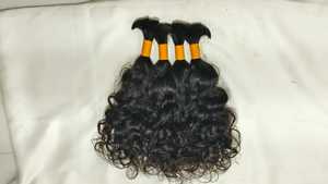 Wholesale Bulk Unprocessed Cuticle Aligned Remy Indian Hair <b>Extension</b> Machine Double Weft Single Drawn Deep Wave Style Raw Human - Product Image 2