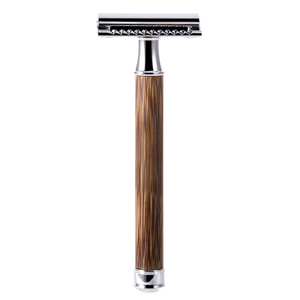 Maquinilla de Afeitar de Seguridad con Mango de Madera para Hombre, con Logo Personalizado, Doble Filo Recto, Productos Clásicos para el Afeitado - Product Image 1