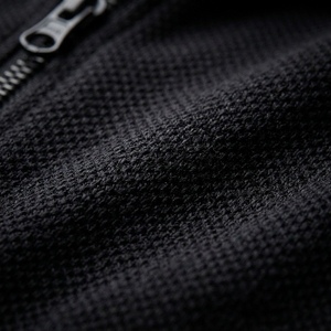 Men's Black Short Sleeve for Shirt Zipper Front Terry <b>Knitted</b> Cotton <b>Bamboo</b> Fiber Breathable Formal Solid Color Regular Fit - Product Image 5