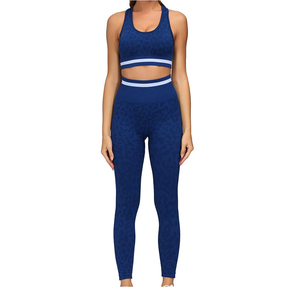 Ensembles de yoga pour femmes, polyester et coton, haute qualité, extensibles, décontractés, grande taille, 2 pièces - Product Image 1