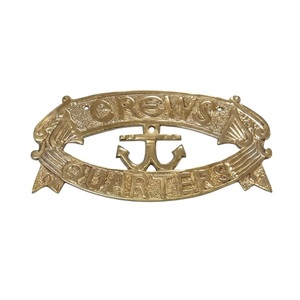 Letrero Decorativo de Latón Macizo Estilo Antiguo para Puerta de Cabina, Placa Náutica Vintage Hecha a Mano, Decoración para el Hogar y Accesorios para Puertas - Product Image 1
