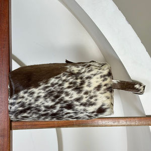 New Designer Cowhide Fur Leather Toiletry Organizer Shaving Kit Man Women Hair on Hide Fur Travel Cosmetic Bags <b>Makeup</b> Bags - Product Image 5