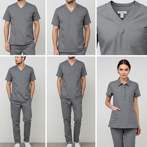 Polyester Spandex Unisex Thời Trang Quần Áo Tẩy Tế Bào Chết Đồng Phục Bộ Y Tế Bệnh Viện Đồng Phục Tẩy Tế Bào Chết Phù Hợp Với Y Tá Chà Bộ - Product Image 4