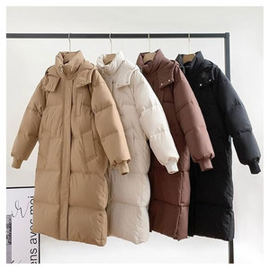 เสื้อแจ็คเก็ตพัฟเฟอร์ตัวยาวสำหรับผู้หญิง เสื้อโค้ทกันหนาวแบบหนา มีฮู้ด ดีไซน์กระเป๋าลึก อุ่นสบาย บุฉนวน เสื้อคลุมสำหรับผู้หญิงสำหรับหน้าหนาว - Product Image 3