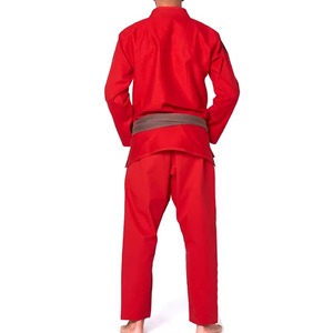 Kimono de BJJ rouge pour homme, 100% coton, vêtements d'arts martiaux durables, coupe classique, taille adulte - Product Image 3