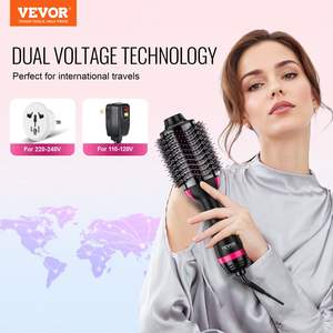 Estilizador de Cabello Iónico 4 en 1, Secador y Estilizador, 2.95\" de Titanio Electrochapado, 110V/240V Doble Voltaje, Revestimiento Cerámico, Barril Ovalado para - Product Image 2