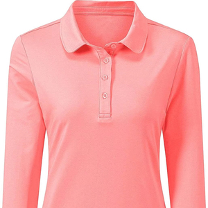 Hot Sale <b>Women's</b> Long Sleeve Classic <b>Polo</b> <b>Shirt</b> Breathable Polyester Cotton Blend Quick Dry Feature Solid Casual <b>Golf</b> Sportswear - Product Image 6