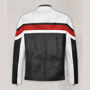 Blouson en cuir élégant pour homme, imperméable, col montant, style moto, durable - Product Image 2