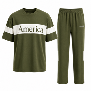 Conjunto Deportivo Personalizado con Sublimación OEM, Unisex, 2 Piezas, Camiseta y Pantalones Transpirables de Alta Calidad para Entrenamiento Deportivo - Product Image 4