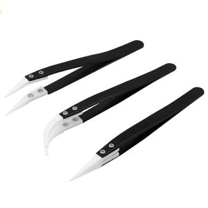 แหนบเซรามิกความแม่นยำสูง ป้องกันไฟฟ้าสถิต ด้ามจับสแตนเลส ทนทาน สำหรับงานอิเล็กทรอนิกส์และอุตสาหกรรม โดยบริษัท เดนตาวีกซ์ - Product Image 4