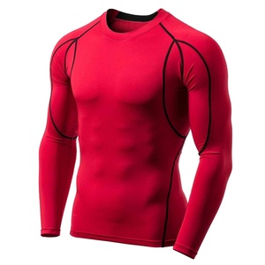Custom Sublimated Compression Gym Shirts Long Sleeve BJJ Rashguard MMA <b>Mens</b> Rash Guard - Product Image 1