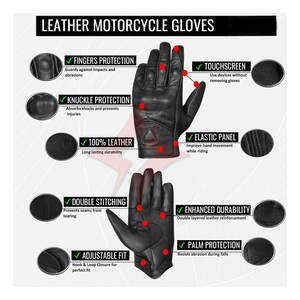 Guantes Tácticos para Hombre, Guantes de Motocicleta Negros, Guantes con Pantalla Táctil, para Exteriores, Paintball, Trabajo, Motociclismo - Product Image 4