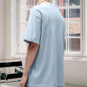 เสื้อยืดโอเวอร์ไซส์ผู้ชาย ผ้าฝ้าย 100% หนานุ่ม ทรงบ็อกซี่ คอกลม เรียบง่าย สไตล์สตรีทแวร์ - Product Image 2