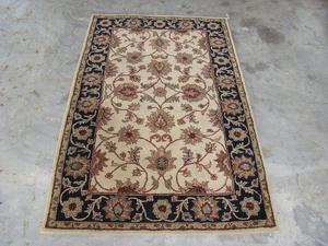 Alfombra de Lana Hecha a Mano con Diseño Floral Tradicional, Alfombra Decorativa para Sala de Estar y Dormitorio - Product Image 4