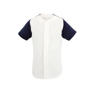 Unisex Adults Breathable 100% Polyester <b>Baseball</b> Jersey <b>Set</b> V-neck Quick Dry Custom Sportswear Printed Uniform Button OEM - Product Image 2