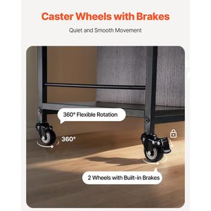 Archivador Metálico de 2 Cajones con Cerradura, 6 Estantes Abiertos, Archivador Lateral de Madera con Gran Capacidad de Almacenamiento - Product Image 6