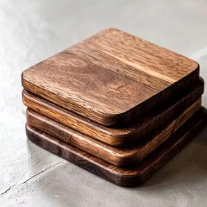 Unique Design Wooden Coasters Round Shape Tea Cup Coasters Eco-Friendly Reusable <b>Table</b> Top Mats Pads Export Quality In <b>Low</b> Price - Product Image 1