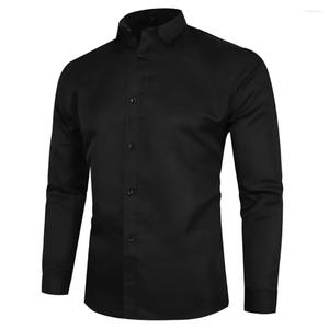 Chemise à manches longues pour hommes, style urbain, chemise formelle élégante à manches longues, chemise confortable à manches longues pour hommes, style vintage - Product Image 1