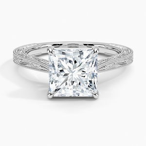 Bague BOJ 069 Coupe Princesse en Argent 925 Gravée Elsie, Bague de Fiançailles Diamant 2ct Couleur D VVS1 Moissanite Certifiée GRA – En Promotion - Product Image 1