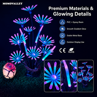 Arbre LED Fantaisie de Qualité Municipale 1,4 m avec Chrysanthèmes Époustouflants et Résine Époxy pour Décoration de Jardin Extérieur