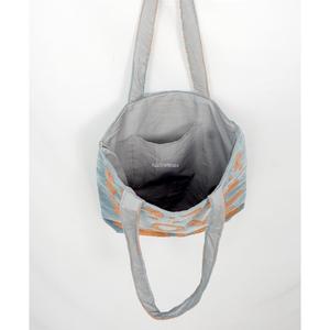 Bolsa de Mano de Lona con Bordado 'Love' de A2ZCraftBazar, Extra Grande, Asa Larga para Hombro, 100% Algodón, Diseño de Letras, Costuras Naranjas, Azul - Product Image 5
