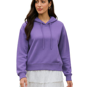 Sudadera con Capucha Personalizada 100% Algodón Felpa para Mujer, Tallas Grandes, Estilo Urbano, Oversize - Product Image 1