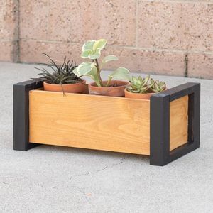 Wooden <b>planter</b> <b>box</b>, modern plant stand, indoor plant holder, wooden flower pot, succulent <b>planter</b> <b>box</b>, decorative <b>planter</b> stand, - Product Image 1