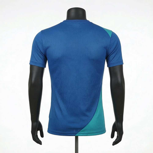 Camiseta Deportiva de Manga Corta para Hombre, Color Azul Turquesa, Cuello Redondo, de Secado Rápido, Tejido de Punto, Corte Ajustado, Largo Regular - Product Image 2