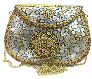 Sac à main en fer forgé sur mesure, produit artisanal sculpté pour femmes, cadeau de retour d'Inde - Product Image 2