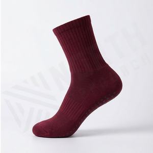 Chaussettes de yoga antidérapantes pour femmes, Pilates, sport, respirantes, en coton doux, durables, pour exercices au sol, couleur personnalisée, élastiques - Product Image 3