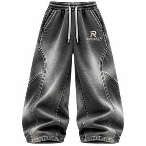 Men's Harem Pants <b>Elastic</b> <b>Waist</b> Drawstring Casual Midweight Polyester Sand Washed Sport <b>Trousers</b> - Product Image 6