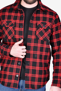 Men's <b>Flannel</b> Shirt Long Sleeve Plaid Hooded Casual Lumberjack Work <b>Jacket</b> Regular Fit - Product Image 4