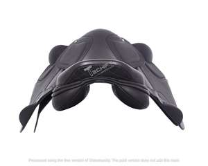 Selle de saut en cuir anglais de qualité supérieure |   Siège rembourré doux, conception à contact étroit pour les spectacles et l'entraînement - Product Image 4