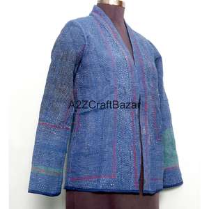 Chaqueta Acolchada Reversible Vintage Hecha a Mano para Mujer, 100% Algodón, con Estampado Floral, Transpirable y de Secado Rápido para Todas las Estaciones - Product Image 4