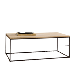 Mesa de Centro Rectangular Moderna Estilo Indio Ajustable de 110x60x40CM, Madera y Metal, para Hogar y Oficina, Muebles de Sala de Estar, Precio al por Mayor - Product Image 1