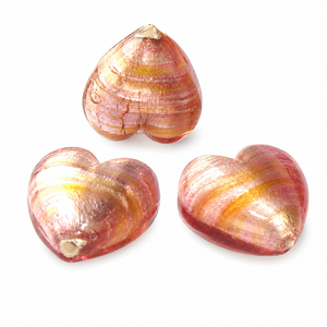 Perles en verre en forme de cœur argentées de 18 mm, rose clair, en cristal de lampwork, perles lâches pour la fabrication de bijoux DIY, bracelets, colliers, artisanat, décoration - Product Image 1