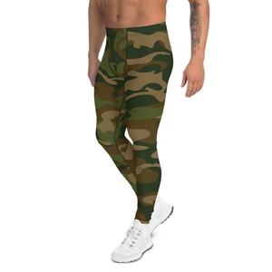 Leggings Deportivos para Hombre, Ajustados, Cintura Elástica, Nailon de Secado Rápido, Resistentes al Agua, Color Sólido, Compresión para Gimnasio - Product Image 1
