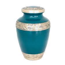 Elegant Cremation Urn with Silver Band for Human Ashes <b>Memorial</b> <b>Keepsake</b> Funeral Urn - Product Image 5