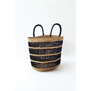 ตะกร้าหวายลายเส้นสีดำ ตะกร้าเก็บของทำมือ ขายส่ง เป็นมิตรกับสิ่งแวดล้อม ผลิตในเวียดนาม - Product Image 1