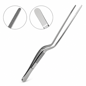 Pinces chirurgicales en acier inoxydable à pointe courbée, certifiées CE Classe I, instrument manuel pour salle d'opération - Product Image 6