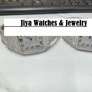 Relojes Deportivos de Lujo con Diamantes Moissanite VVS, Miyota Cuadrado de 7mm, Correa de Acero Inoxidable, Cristal Analógico, Todos los Diamantes Probados - Product Image 1