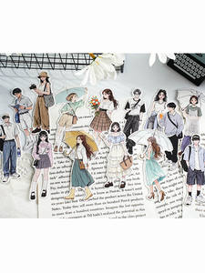 Cut-out KPOP Characters Paper Sticker 3cm x 8cm Die Cuts PK20 for Diary Planner Decorative, <b>Journal</b> Scrapbooking, DIY Crafts - Product Image 2