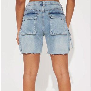 Pantalones Cortos de Mezclilla de Verano para Mujer, de Alta Calidad, Diseño Sexy, Talla Grande, Cintura Media, Rotos, de Algodón - Product Image 5