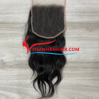 MEILLEURE QUALITÉ!!! Fermeture de dentelle humaine vietnamienne brute et extension de cheveux frontale haute densité longue durée d'utilisation