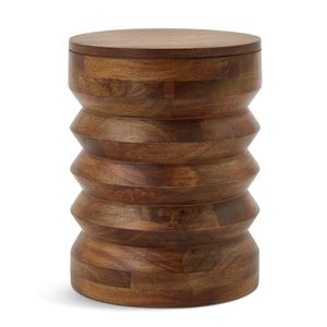 Mesa auxiliar de madera con acabado liso que combina comodidad, estilo y utilidad para el hogar. - Product Image 5