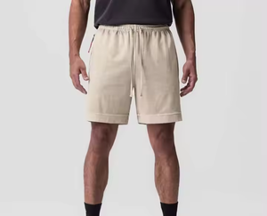 Shorts de sport pour hommes, coupe cinq-quarts, tendance, pour fitness et basketball, en coton lavé, vente en gros - Product Image 3