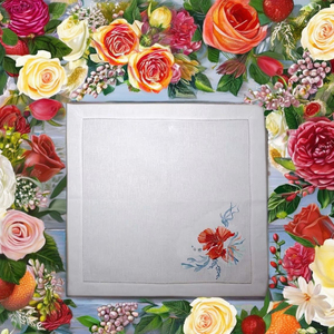 Serviette en lin 100% Golden Fish |   Serviettes de table décoratives réutilisables et écologiques pour la salle à manger, les restaurants, les mariages et l'usage domestique - Product Image 5